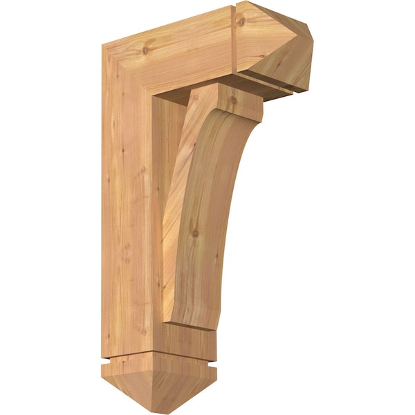 Ekena Millwork Legacy Arts and Crafts Smooth Bracket w/ Offset Brace, Western Red Cedar, 7 1/2"W x 18"D x 30"H BKT0806X18X30LEC03SWR - main